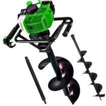 Perfurador De Solo a Gasolina Menegotti Mps52 V3 Com Broca 80x30 + 8015cm + Extensor 60cm