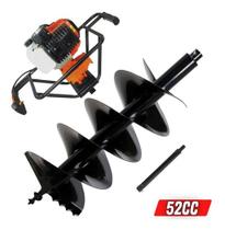 Perfurador De Solo a Gasolina VPS520 Vulcan Trent 2,5hp 52cc com Broca 80x30cm e Extensor 60cm