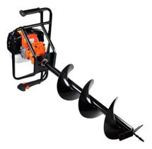 Perfurador de Solo Gasolina 52cc + Broca 80x20 Vulcan Vps520