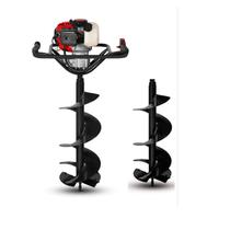 Perfurador De Solo Gasolina Branco Bps52 + Broca De 20cm + Broca 10cm