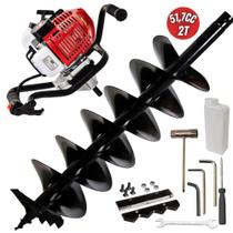 Perfurador De Solo Kawashima ED252BD Com Broca Vídia 800x200mm Duplo Espiral Para Silvicultura