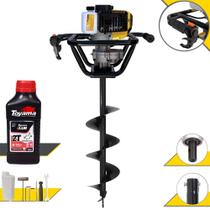 Perfurador de Solo Máquina Fura Terra Trado Motorizado Lynus PSL517 À Gasolina 2T 52cc 1,8HP de Potência 9.000rpm Alta Performance Com Empunhadura Ergonômica + Broca 80x20cm + ÓLEO TOYAMA FG50 2T Perfurador de Solo Máquina Fura Terra Trado Motorizado Lynus PSL517 À Gasolina 2T 52cc 1,8HP de Potência 9.000rpm Alta Performance Com Empunhadura Ergonômica + Broca 80x20cm + ÓLEO TOYAMA FG50 2T