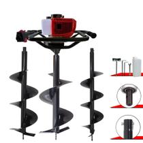 Perfurador de Solo Polaca Cavadeira Anmax GD520-B À Gasolina 52cc 2,2HP Alta Rotação P/ Construção Civil + Brocas 80x20cm, 80x25cm e 80x30cm Perfurador de Solo Polaca Cavadeira Anmax GD520-B À Gasolina 52cc 2,2HP Alta Rotação P/ Construção Civil + Brocas 80x20cm, 80x25cm e 80x30cm