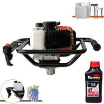 Perfurador de Solo Polaca Cavadeira Vant VPS-52 À Gasolina 52cc 2HP 6.500rpm Alta Performance P/ Construção Civil + Broca 80x20cm + ÓLEO TOYAMA