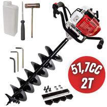 Perfurador De Solo Profissional á Gasolina Kawashima ED252BD Com Broca 80x20cm Duplo Espiral e Vídia