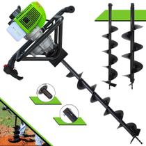 Perfurador de Solo Trado Motorizado Menegotti MPS52 À Gasolina Motor 2T 52cc 1,8HP Alta Rotação e Performance Com Ignição Eletrônica + KIT 3 Brocas 80X10cm, 80X15cm e 80X20cm Para Plantio de Árvores Perfurador de Solo Trado Motorizado Menegotti MPS52 À Gasolina Motor 2T 52cc 1,8HP Alta Rotação e Performance Com Ignição Eletrônica + KIT 3 Brocas 80X10cm, 80X15cm e 80X20cm Para Plantio de Árvores