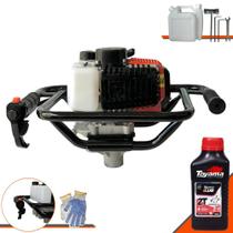 Perfurador de Solo Vant VPS-52 À Gasolina Motor 2T 52cc 2HP Profissional de Alta Rotação e Performance Com Broca 80x20cm + ÓLEO TOYAMA 2 TEMPOS