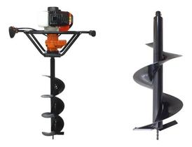 Perfurador De Solo Vulcan + Broca 20x80cm + Broca 30x80cm