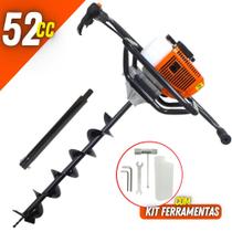 Perfurador de Solo Vulcan VPS520 2T Broca 80x10cm + Extensor de 40cm Ideal Para Atividades Rurais