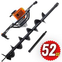 Perfurador de Solo Vulcan VPS520 Broca 80x12cm + Extensor 30cm Ideal Para o Plantio na Agricultura