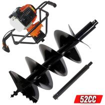 Perfurador de Solo Vulcan VPS520 Ideal Para Silvicultura Broca 80x30cm Duplo Espiral + Extensor 50cm