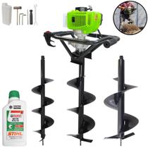 Perfurador Perfuratriz de Solo Menegotti MPS52 À Gasolina 2T 52cc 1,8HP de Potência 9.000rpm Ideal Para Todos os Tipos de Trabalhos Com Conjunto de 3 Brocas 80x20cm, 80x25cm e 80x30cm + ÓLEO STIHL Perfurador Perfuratriz de Solo Menegotti MPS52 À Gasolina 2T 52cc 1,8HP de Potência 9.000rpm Ideal Para Todos os Tipos de Trabalhos Com Conjunto de 3 Brocas 80x20cm, 80x25cm e 80x30cm + ÓLEO STIHL