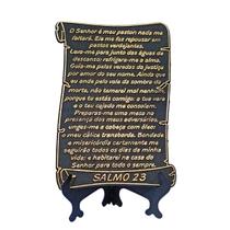 Pergaminho com Suporte Placa Decorativa Salmos Bíblicos Oração Escritório Mesa Sala Altar Quarto