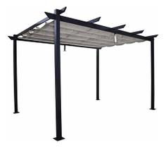 Pergolado Aluminio Com Cobertura Area Externa 254x400x282 Cm