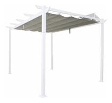Pergolado De Aluminio Cinza E Branco 2,54x4m - Linha Premium Pergolado De Aluminio Cinza E Branco 2,54x4m - Linha Premium