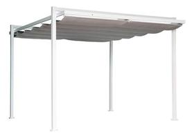 Pergolado Retrátil Aço E Poliester Tenda 3,2x3,6m - White Pergolado Retrátil Aço E Poliester Tenda 3,2x3,6m - White