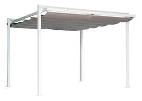 Pergolado Retrátil Aço E Poliester Tenda 3,2x3,6m - White