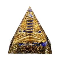 Peridoto Ouro Arenito Natural Cristal Gerador De Energia Pirâmide 6x6cm Reiki Cura Resina Decoração