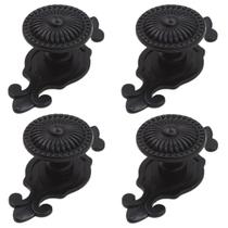 Perillas Antiguas para Gabinete Kelier Paquete de 4 Piezas Aleación de Zinc Negra