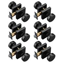 Perillas para Puerta STARPY Paquete de 6 con Roseta Cuadrada Negra y Construcción Resistente