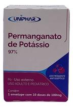 Permanganato De Potássio Antisséptico 97% Com 10 Doses 100mg - Uniphar