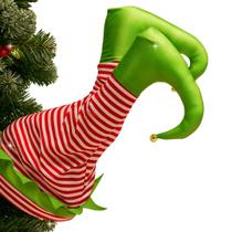 Pernas de Duende Árvore de Natal Movimento Decoração Luxo Pernas de Duende Árvore de Natal Movimento Decoração Luxo