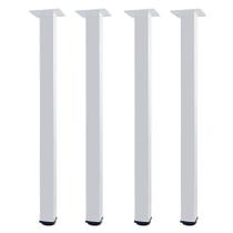 Pernas de mesa de metal ajustáveis QLLY 76 cm brancas, conjunto de 4
