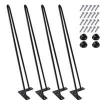 Pernas de mesa de metal MSOBAIW Hairpin de 22 polegadas para móveis