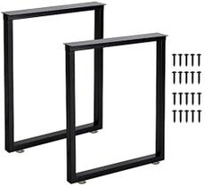 Pernas de mesa de metal TIEOU 71 cm de altura 61 cm de largura pretas