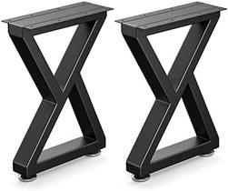 Pernas de mesa de metal tipo Z Likapop 28" Heavy Duty Pretas