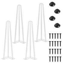 Pernas de mesa SMARTSTANDARD Hairpin 18 polegadas, 4 unidades, carga 363 kg, brancas