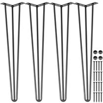 Pernas de mesa VEVOR Hairpin 34 cm em aço carbono preto, conjunto de 4 Pernas de mesa VEVOR Hairpin 34 cm em aço carbono preto, conjunto de 4