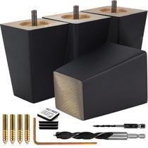 Pernas de móveis Airy Abode Premium Black Square 10 cm