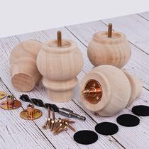 Pernas de móveis de madeira DWYL e LWYD 10 cm Conjunto de 4 peças de borracha