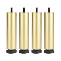 Pernas de móveis Dnyta, 4 peças de metal dourado ajustável de 20 cm para gabinete