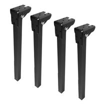 Pernas de móveis Geesatis, dobráveis de metal, ajustáveis, 40 cm, pacote com 4