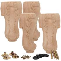 Pernas de móveis La Vane Wooden, 10 cm, conjunto de 4 em estilo europeu