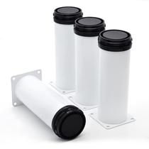 Pernas de móveis Masendelk de 15 cm em aço inoxidável ajustáveis brancas, pacote com 4 Pernas de móveis Masendelk de 15 cm em aço inoxidável ajustáveis brancas, pacote com 4