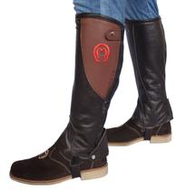 perneira de vaqueta protetora cavalgada bordado vermelho mangalarga disponivel nos tamanhos:P,M,G,GG perneira de vaqueta protetora cavalgada bordado vermelho mangalarga disponivel nos tamanhos:P,M,G,GG