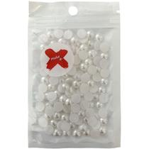 Perola 1/2 (meia) abs 17g.8mm branca - make+