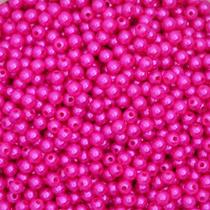 Pérola 6mm com Furo Rosa Choque - 250g