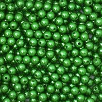 Pérola 6mm com Furo Verde - 250g Pérola 6mm com Furo Verde - 250g