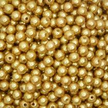 Pérola 8mm com Furo Dourado - 250g Pérola 8mm com Furo Dourado - 250g