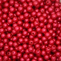 Pérola 8mm com Furo Vermelho - 250g