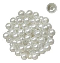 Perola Abs Branca 08mm Passante Com Furo 250g Aprox. 1000un Perola Abs Branca 08mm Passante Com Furo 250g Aprox. 1000un