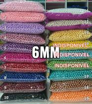 Pérola Abs Inteira C/ Furo 6mm - 3.000 Pçs - Variedade de cores Pérola Abs Inteira C/ Furo 6mm - 3.000 Pçs - Variedade de cores