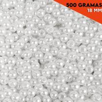 Pérola ABS Inteira Com Furo Para Artesanato Pacote Com 500 Gramas