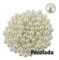 Perola Abs Inteira Sem Furo 6mm com Rebite Aprox. 800 Perolas Para Fazer Pulseiras Bijuteria Artesanato