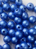 Pérola / Azul Royal 6mm - Aprox.450 peças - 50g