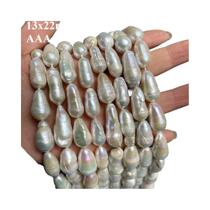 Pérola Barroca Branca De Água Doce 13x22mm 4A Natural Para Acessórios De Colar E Pulseira DIY Pérola Barroca Branca De Água Doce 13x22mm 4A Natural Para Acessórios De Colar E Pulseira DIY